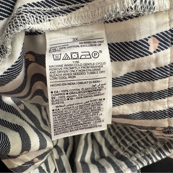 Old Navy Striped Mocked Cross-Front Poplin Bralette Pink Hearts Valentine’s Day - Picture 6 of 10